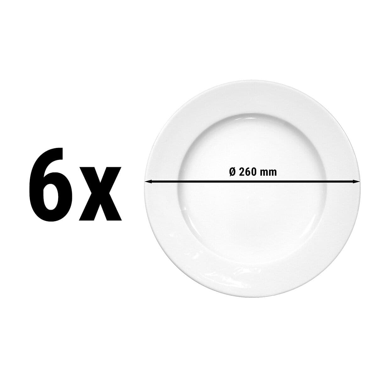 (6 Stück) SELTMANN WEIDEN | Teller flach - Ø 260mm