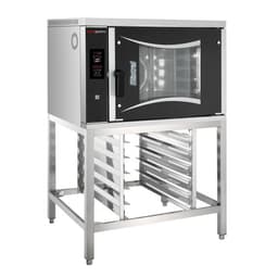 Bäckerei-Elektro-Kombidämpfer - Digital - 6x EN 60x40 - inkl. Untergestell, Blechhalter & Waschsystem