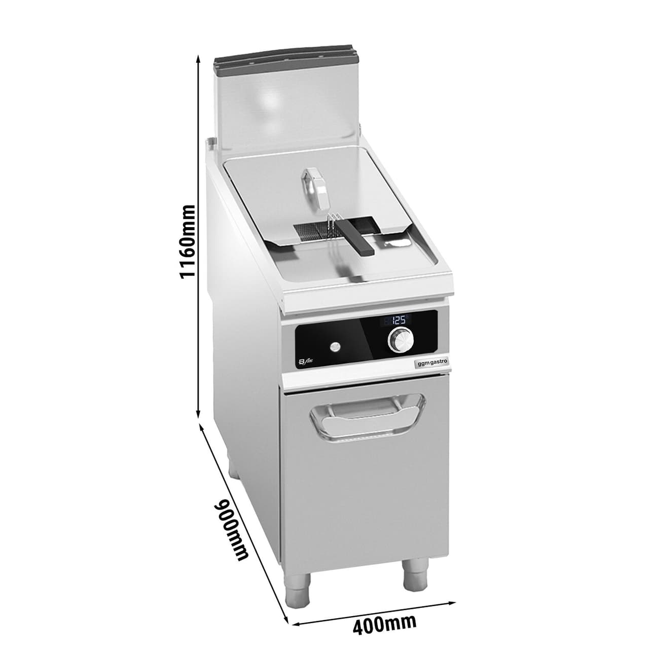 Gas Fritteuse - 20 Liter - 17,5 kW - Bflex Digital