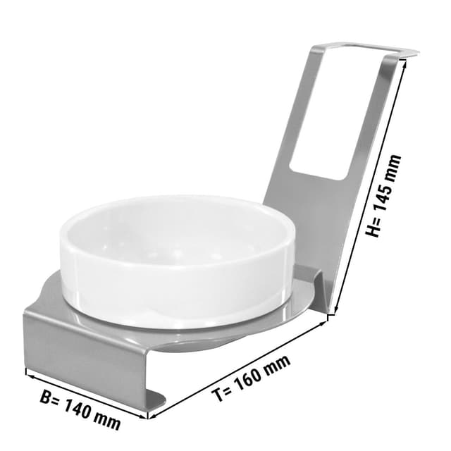 (3 Stück) Schöpflöffelablage - rund - Chrom