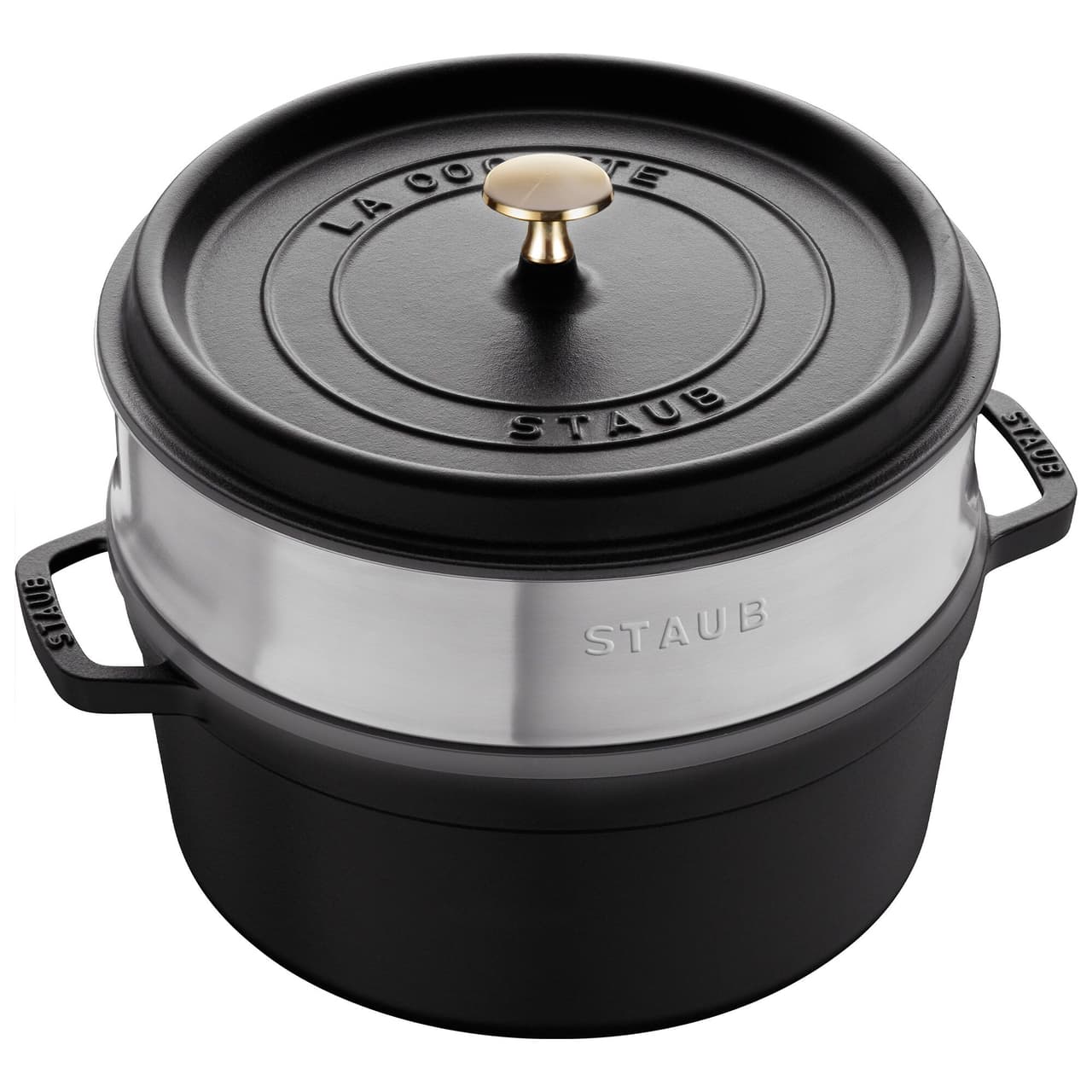 STAUB | LA COCOTTE - Cocotte mit Dämpfeinsatz - Ø 240mm - Gusseisen - Schwarz