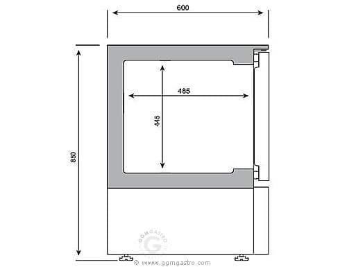 Mini Tiefkühlschrank Edelstahl Premium PLUS - 95 Liter - mit 1 Tür