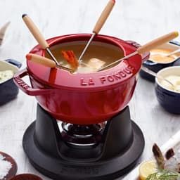 STAUB | SPECIALITIES - Fondue Set - Ø 160mm - Gusseisesn - Kirsch-Rot