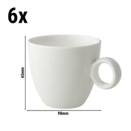 (6 Stück) BART - Kaffeetasse - 145ml - Elfenbein