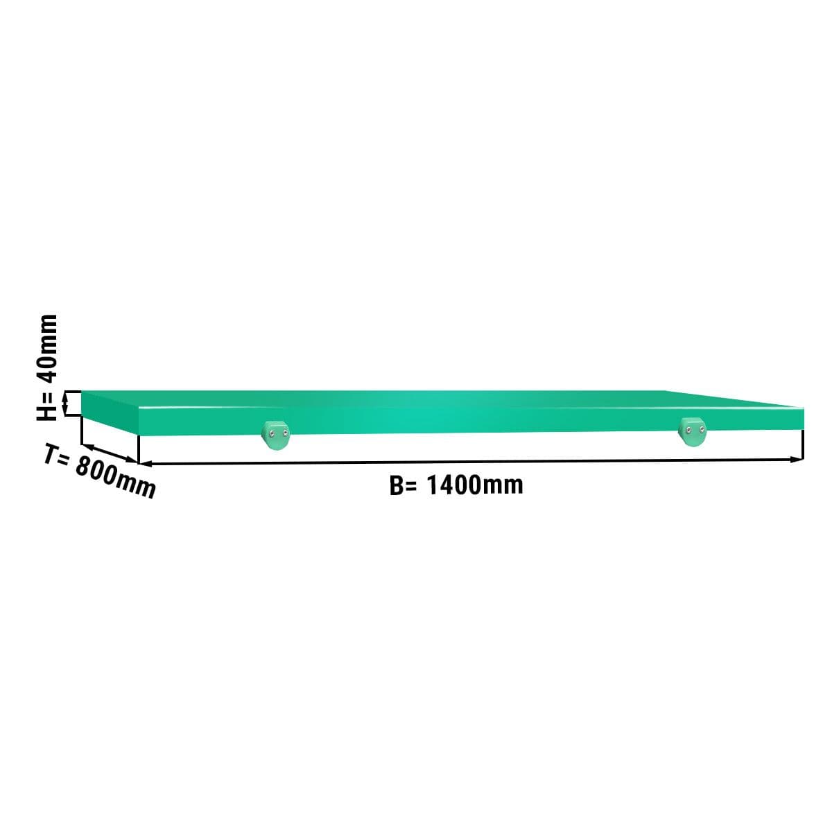 Schneideplatte für Arbeitstisch - 1400x800mm - Grün