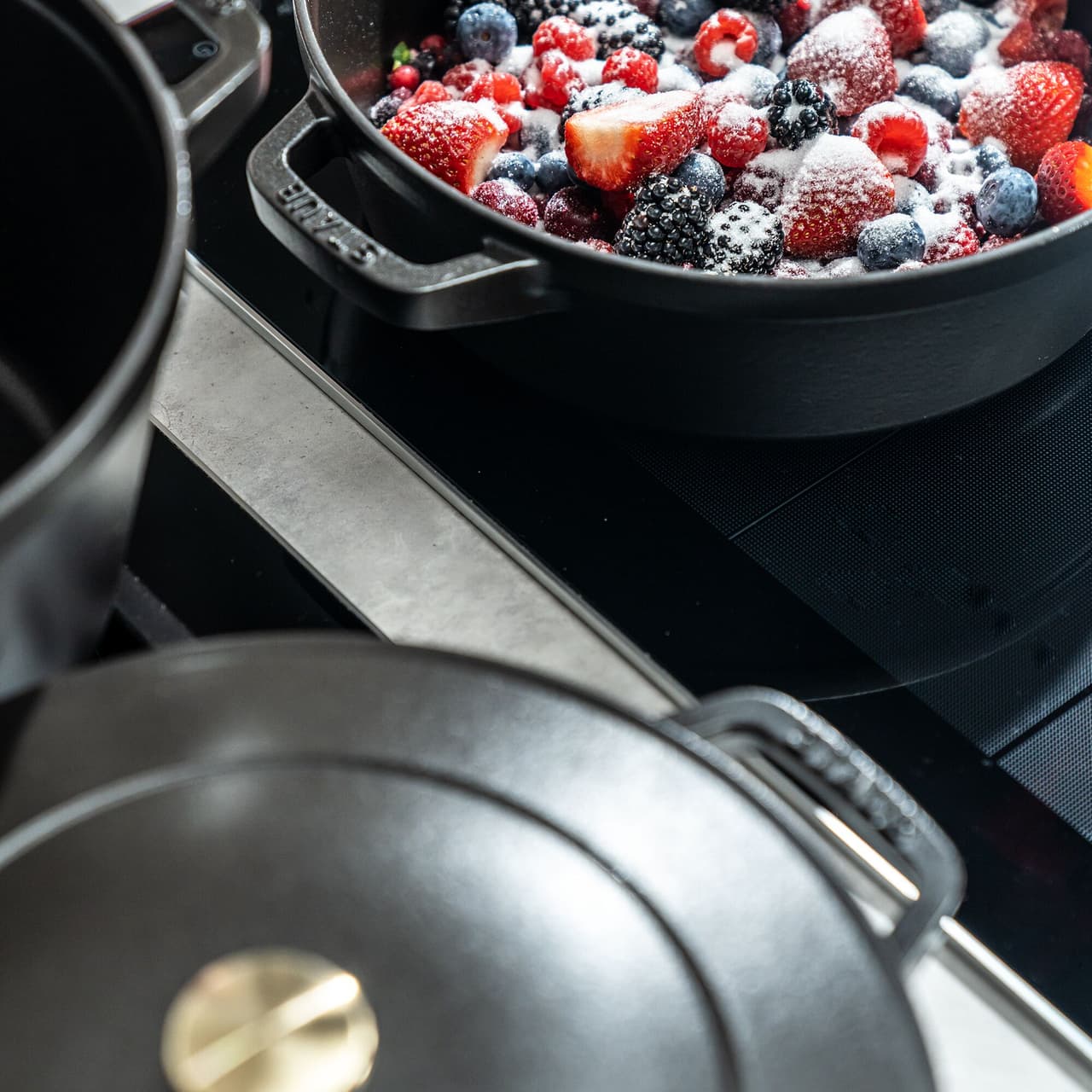 STAUB | STACKABLE SET - Kochtopfset - 3-tlg - Ø 240mm - Gusseisen - Schwarz