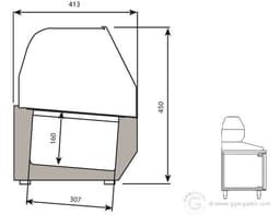 Kühlaufsatzvitrine Premium PLUS - 1733x413mm - 6x GN 1/3