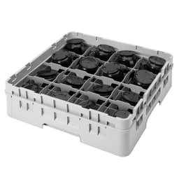 CAMBRO | CAMRACK® - Tassenspülkorb 1/1 - mit 16 Fächer - 500x500mmn - Grau