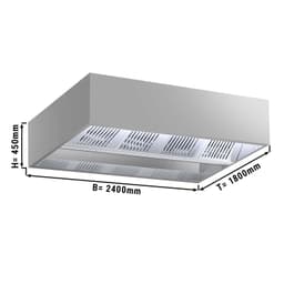 Induktions-Deckenhaube - 2400mm - mit Filter