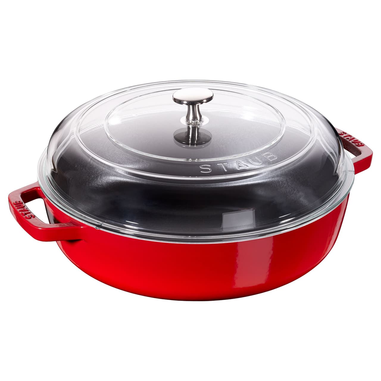 STAUB | BRAISERS - Bräter mit Glasdeckel - 280mm - Gusseisen - Kirsch-Rot