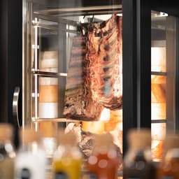 Dry Aging Fleischreifeschrank - 700mm - mit 1 Glastür - Schwarz