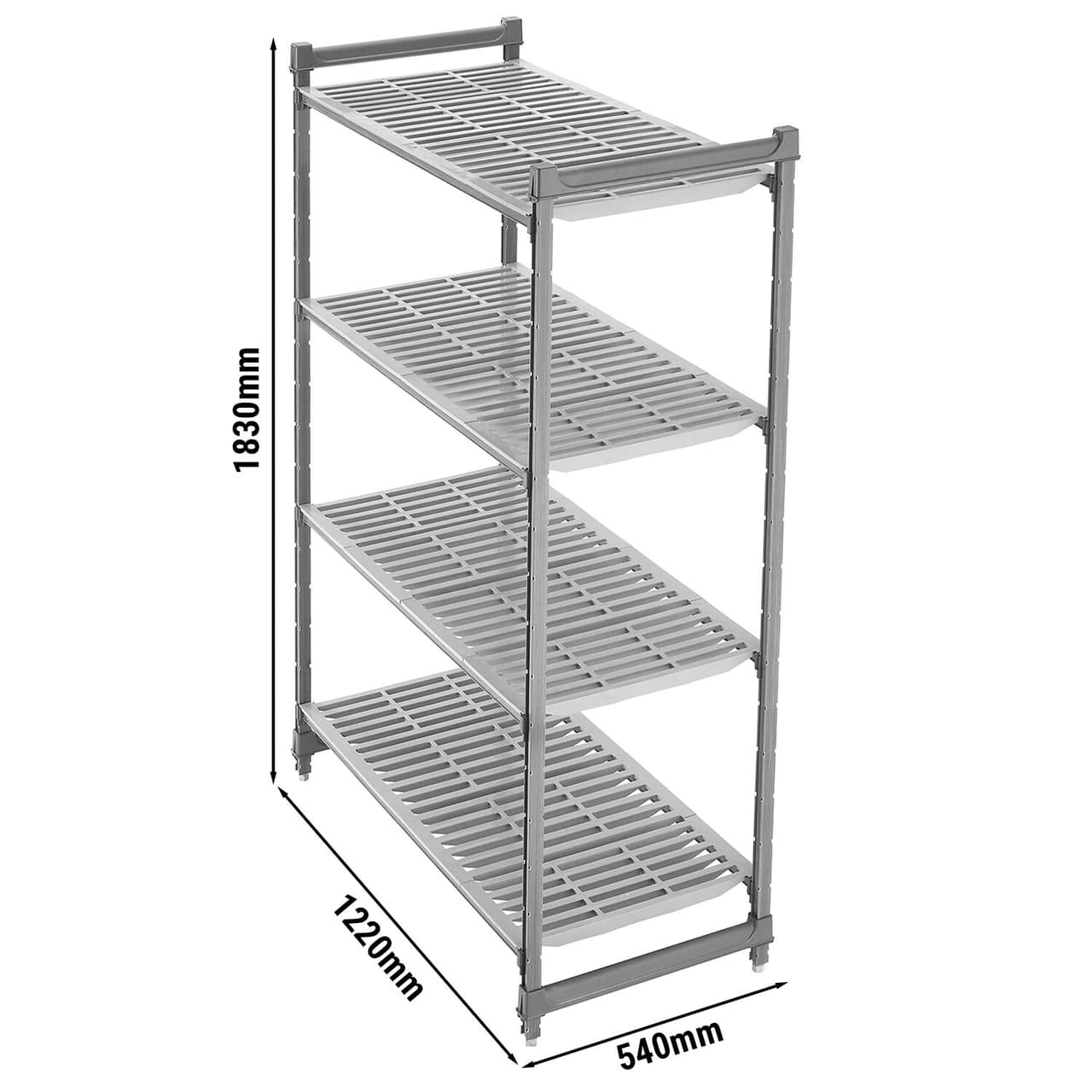 CAMBRO | Camshelving® - Basics Plus Grundregal - 1220mm - mit geschlitzten Regalböden