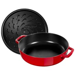 STAUB | BRAISERS - Bräter mit Chistera Drop-Structure - 240mm - Gusseisen - Kirsch-Rot