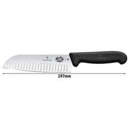 VICTORINOX | FIBROX - Santoku mit Kullenschliff - Klinge: 170mm