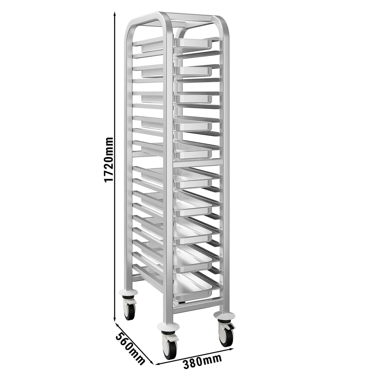 Tablettwagen - 17x GN 1/1