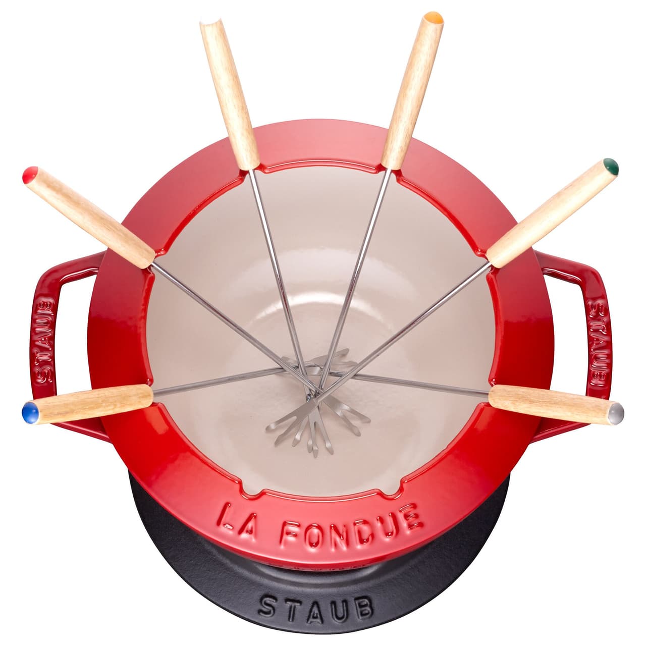 STAUB | SPECIALITIES - Fondue Set - Ø 180mm - Gusseisesn - Kirsch-Rot