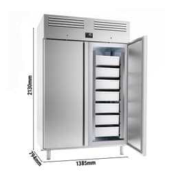 Fischkühlschrank Edelstahl Premium PLUS - EN 60x40- 1240 Liter - mit 2 Türen