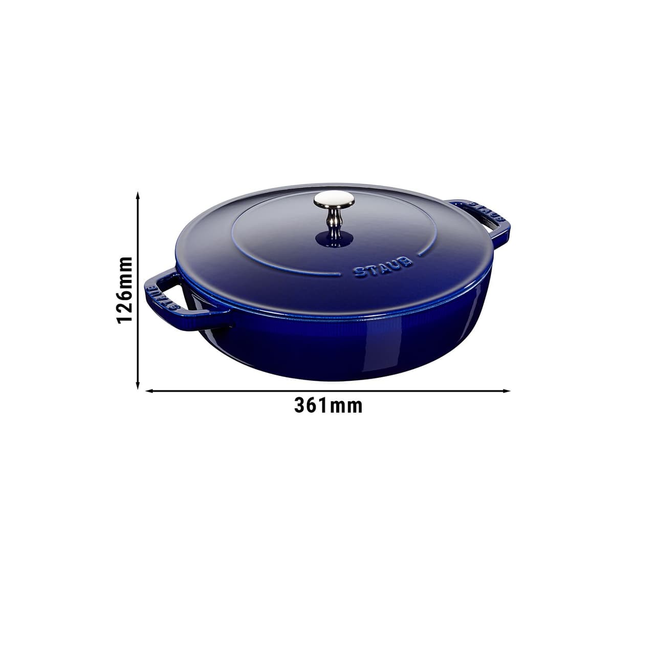 STAUB | BRAISERS - Bräter mit Chistera Drop-Structure - 280mm - Gusseisen - Dunkelblau