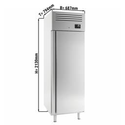 Bäckerei-Kühlschrank Edelstahl PREMIUM PLUS - EN 60x40 - 560 Liter - mit 1 Tür