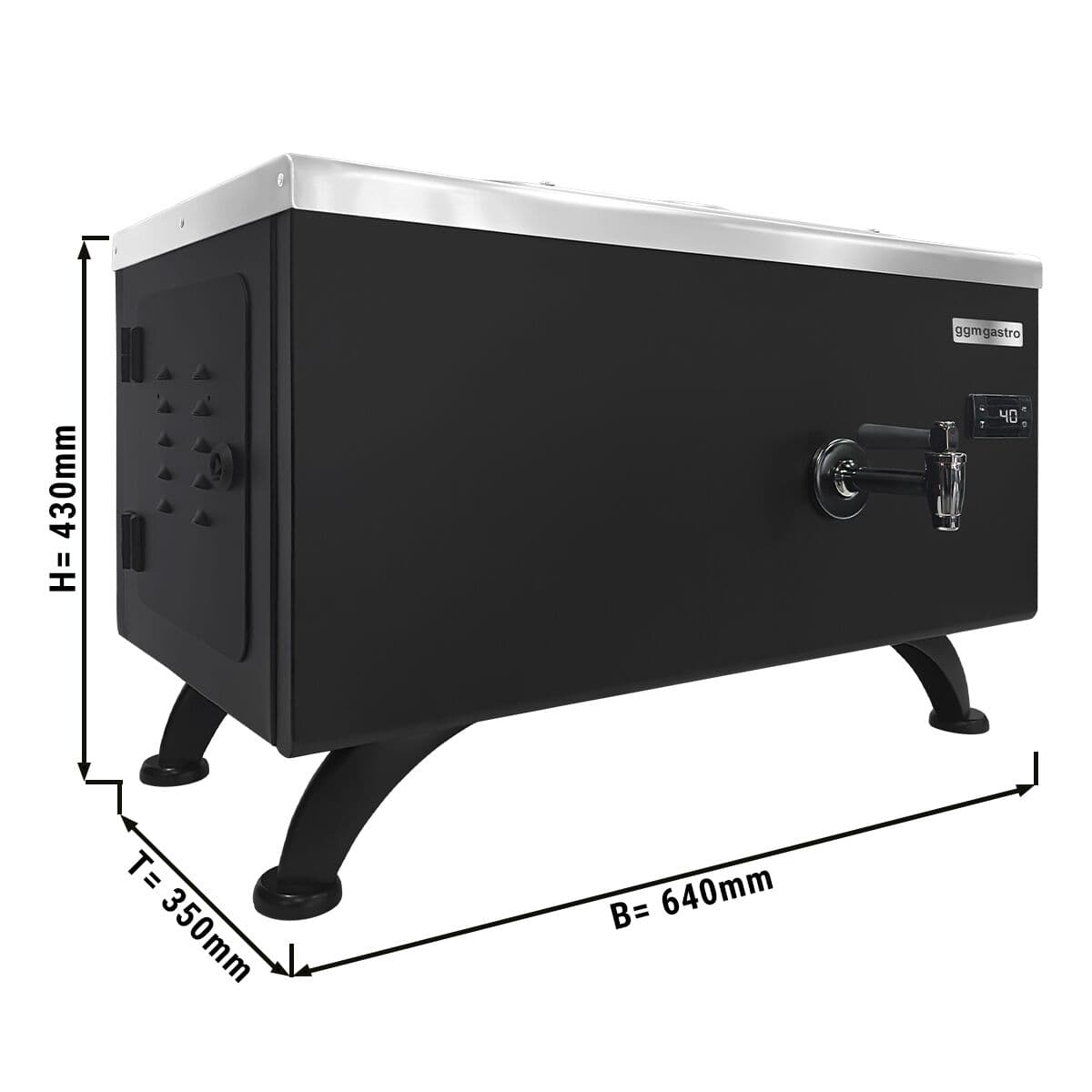 Digitaler Elektro Teekocher - mit 3 Kochstellen - 30 Liter