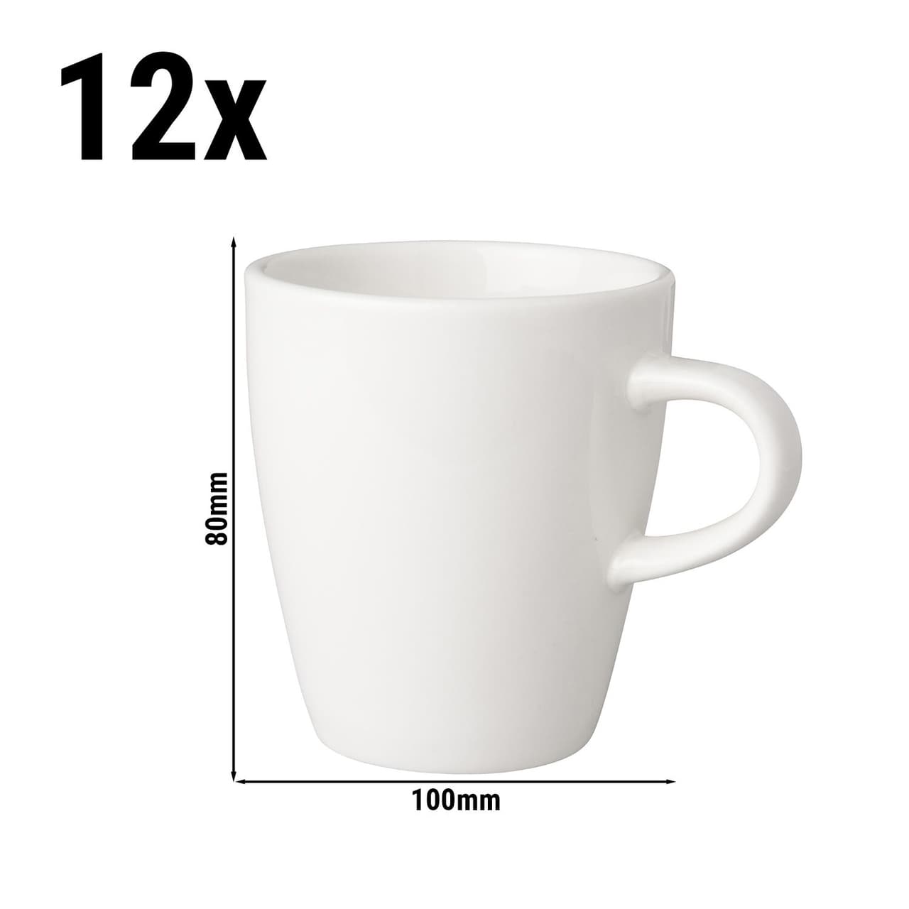 (12 Stück) BUDGETLINE - Kaffeetasse Mammoet Neo - 200ml - Weiß