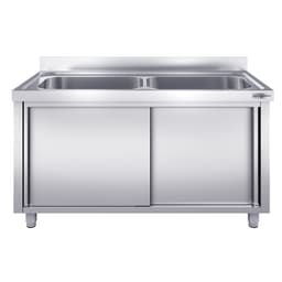 Topfspülschrank - 1800x700mm - mit 2 Becken