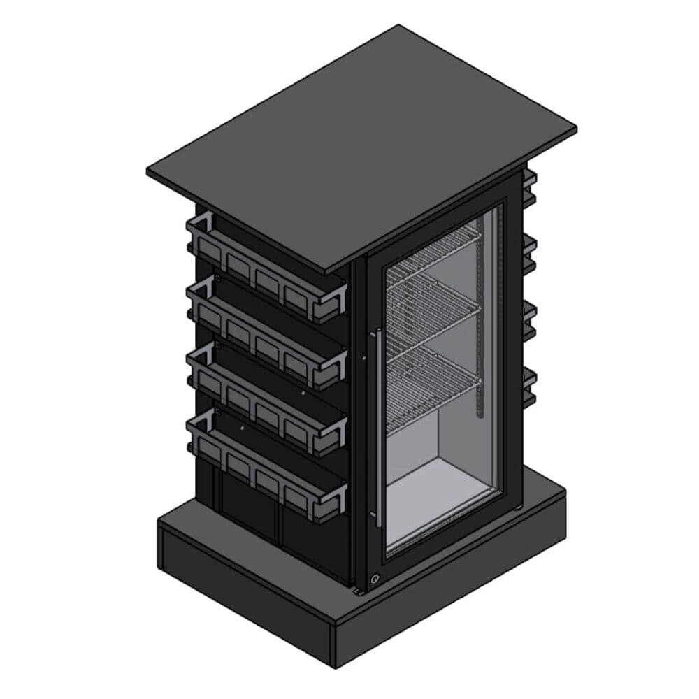 Konferenzkühlschrank - 820mm - 110 Liter - mit 1 Glasflügeltür