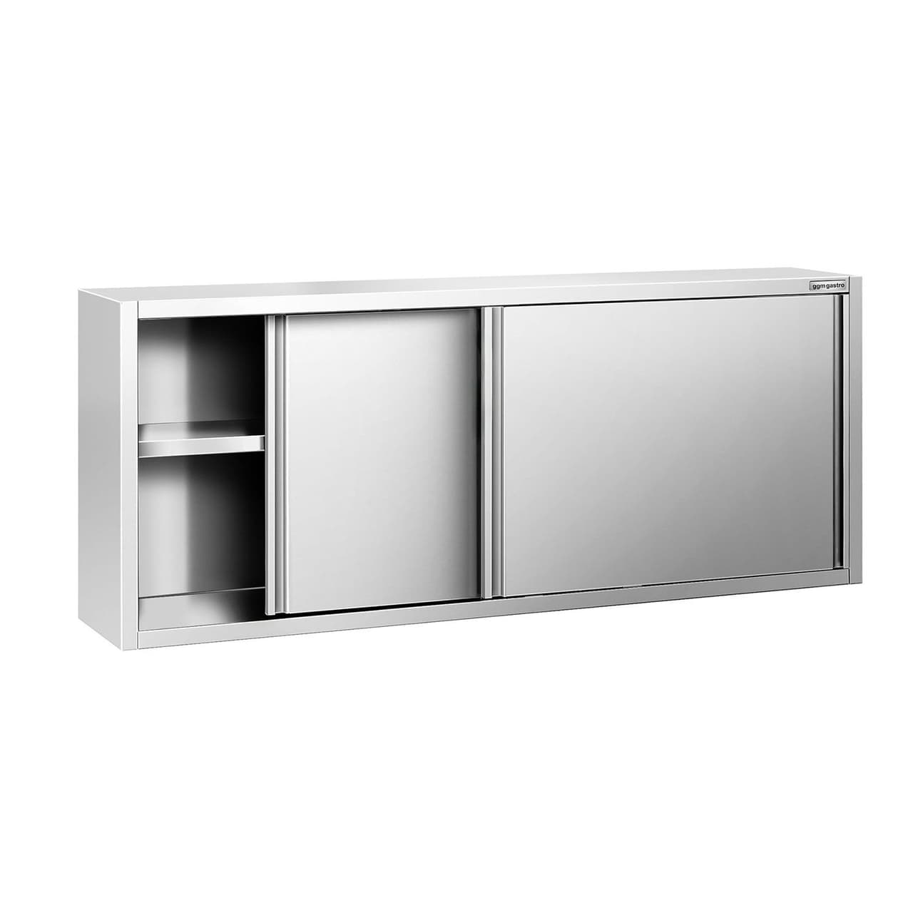 Edelstahl Wandhängeschrank PREMIUM - 2000x400mm - mit Schiebetür - 800mm hoch