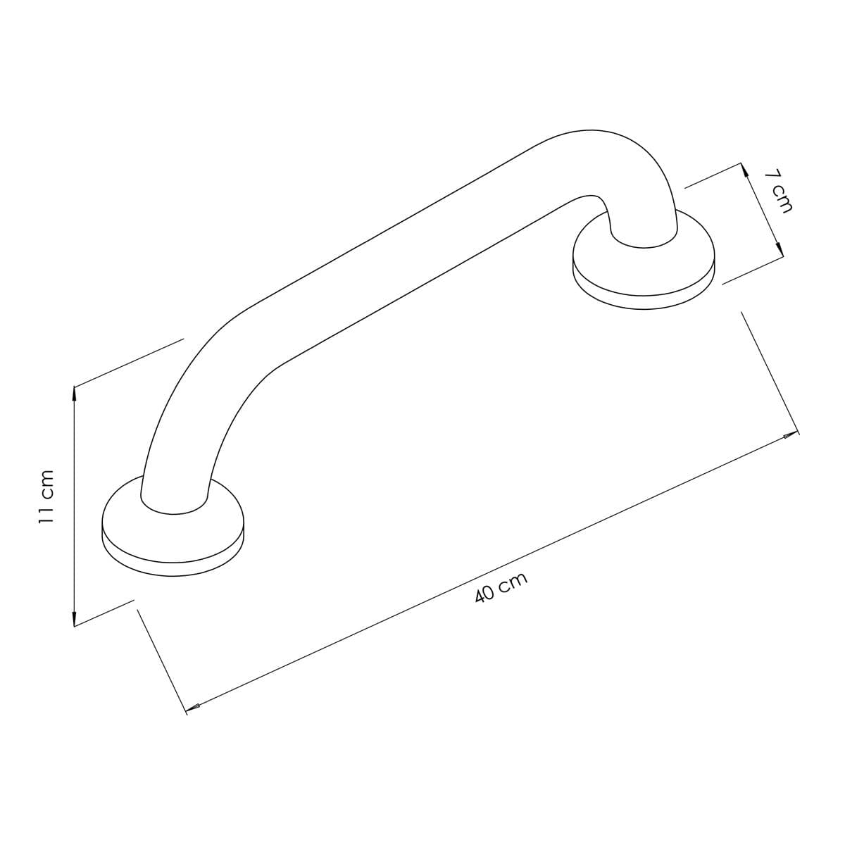 Haltegriff - Edelstahl - Länge: 400mm