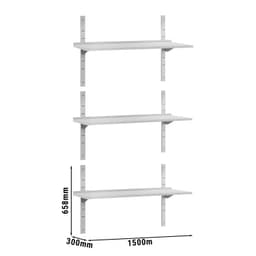 Wandborde ECO - 1500x300mm - mit 3 Etagen