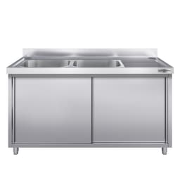 Spülschrank PREMIUM - 1600x600mm - mit 2 Becken links