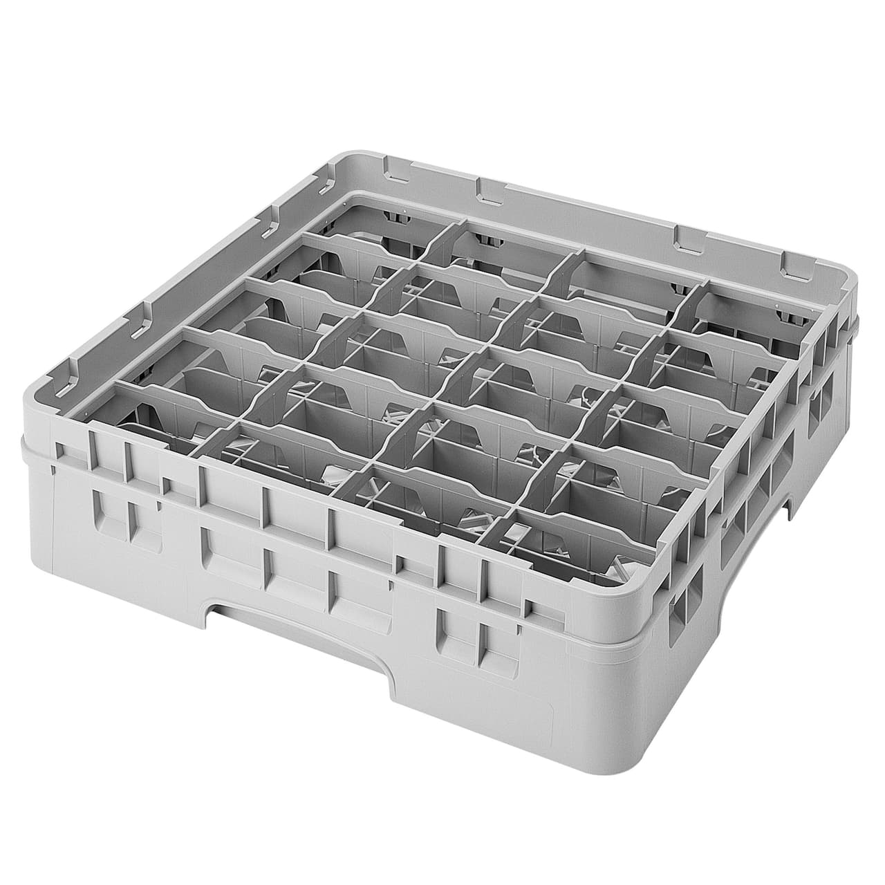 CAMBRO | CAMRACK® - Tassenspülkorb 1/1 - mit 20 Fächer - 500x500mmn - Grau