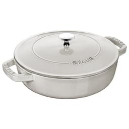 STAUB | BRAISERS - Bräter mit Chistera Drop-Structure - Ø 240mm - Gusseisen - Weisser Trüffel