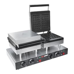 Waffeleisen - Doppelt - 4 kW - Brüsseler Waffeln - Backplatten teflonbeschichtet