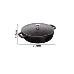 STAUB | BRAISERS - Bräter mit Chistera Drop-Structure - 240mm - Gusseisen - Schwarz