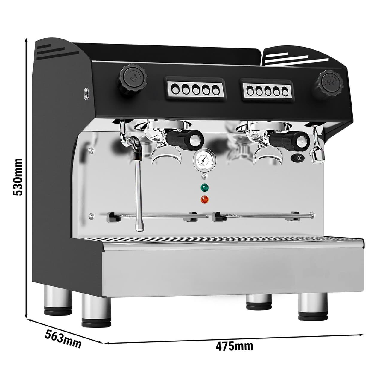 Siebträgermaschine Compact - 2 Gruppig - inkl. Preinfusiuonssystem