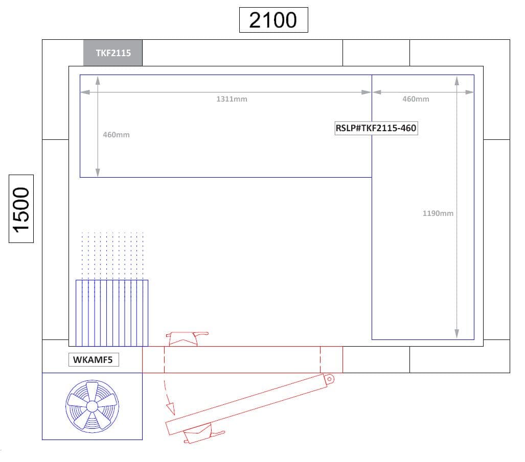 Regalset Aluminium (Eloxiert) - L-Form - Bautiefe: 460mm