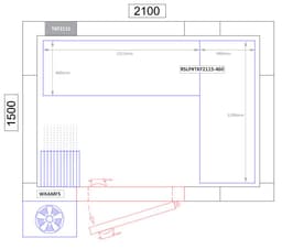 Regalset Aluminium (Eloxiert) - L-Form - Bautiefe: 460mm