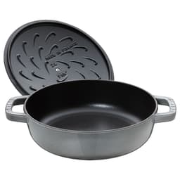 STAUB | BRAISERS - Bräter mit Chistera Drop-Structure - 240mm - Gusseisen - Graphit-Grau