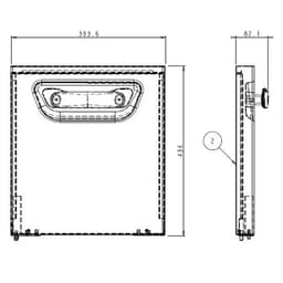 Unterbau Tür - 400mm - Anschlag Links