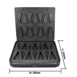 Platten für Tartlet Maschine TMNP - Tartlet-Form: Kuchenstück - 110x60mm