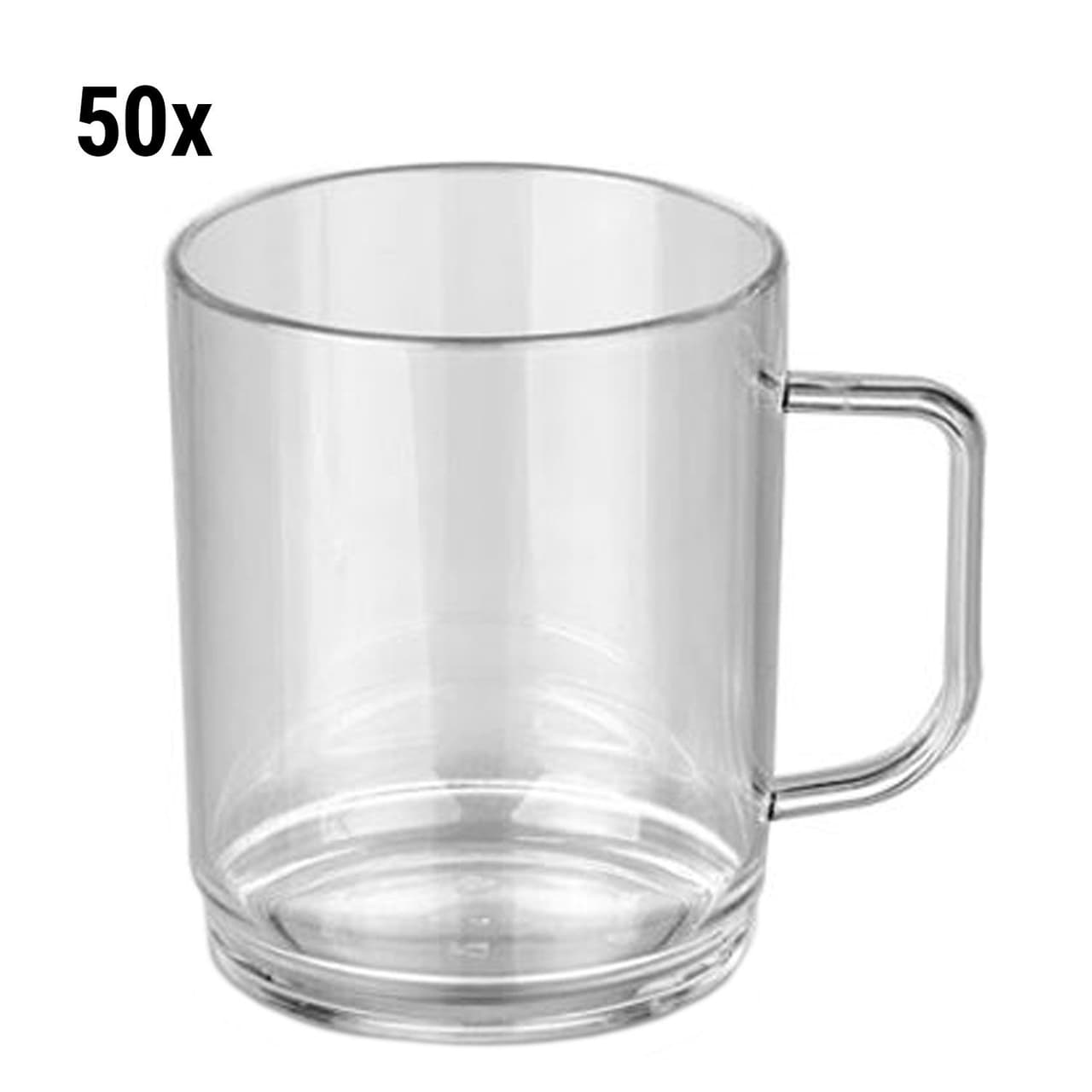 (50 Stück) Polycarbonat Tee-/Kaffeetasse, clear - 250 ml