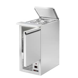 Saladette ECO - 450mm - 1 Tür - mit Einlass für 1x GN 1/1 & Edelstahldeckel