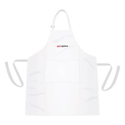 (5 Stück) Bistroschürze - Weiß - mit GGM Gastro Logo - B x H: 67 x 84 cm