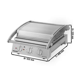 ROBAND | Kontaktgrill | Hamburger Grill - 2,2 kW - oben & unten glatt - Grillfläche: 375x275mm