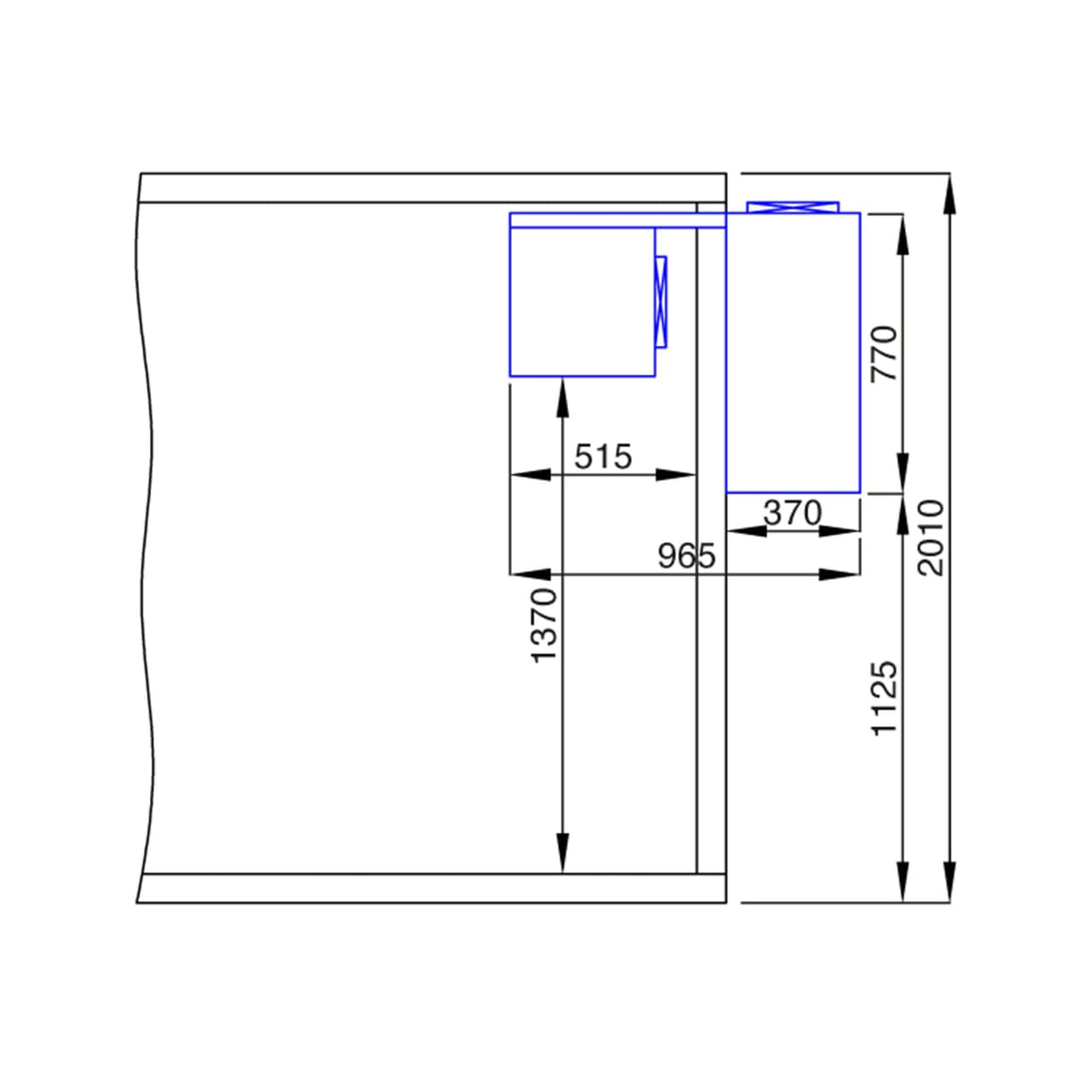 Tiefkühlzelle - 1800x1200mm - 2,65m³ - inkl. Tiefkühlaggregat & Lamellen