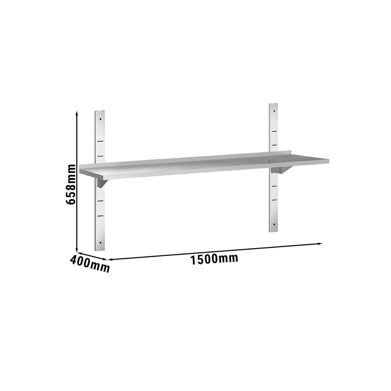 Wandborde PREMIUM - 1500x400mm - mit 1 Etage