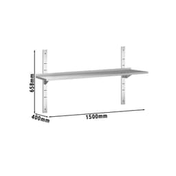 Wandborde PREMIUM - 1500x400mm - mit 1 Etage