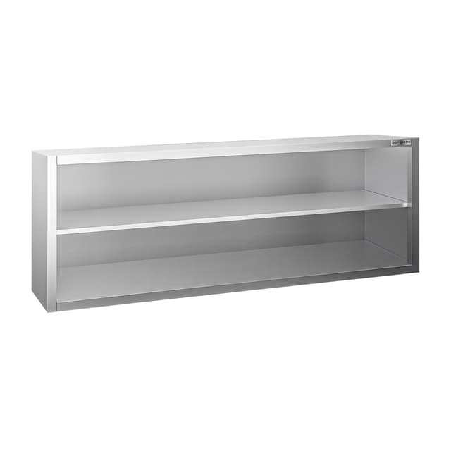 Edelstahl Wandhängeschrank PREMIUM - 2000x400mm - ohne Schiebetür - 650mm hoch