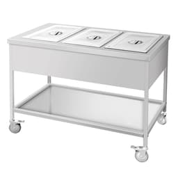 Bain-Marie Thermowagen - 3x GN 1/1 - Beckentemperatur getrennt regelbar